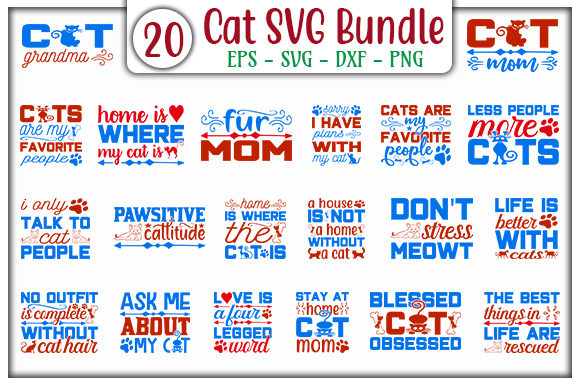 Cat Quotes Design Bundle Graphics for Local Business Branding