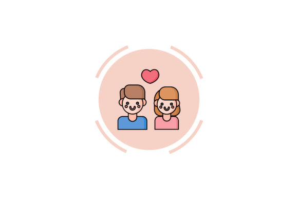 Family Icon Love Mom Daddy Graphics for Digital Selling