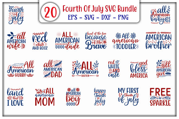 Fourth of July Design Bundle Graphics for Crafts
