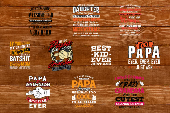 Happy Family Bundle Graphics for Crafts