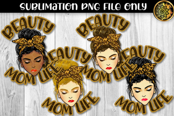 Messy Bun Momlife Graphics for Local Crafts