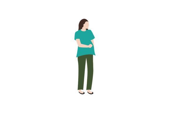 Pregnant Mom Parent Flat Illustration for Graphics and Illustrations